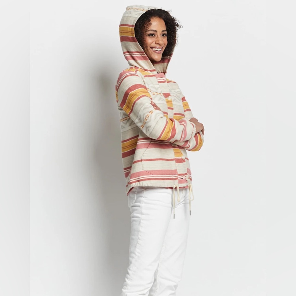 Nwt Pendleton Striped Utility Jacket - Red, Yellow, Cream hoodie